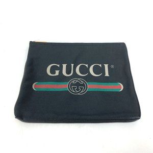 GUCCI Black Leather Pouch